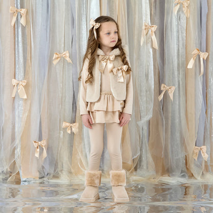 A'Dee - Fur Gilet, Beige