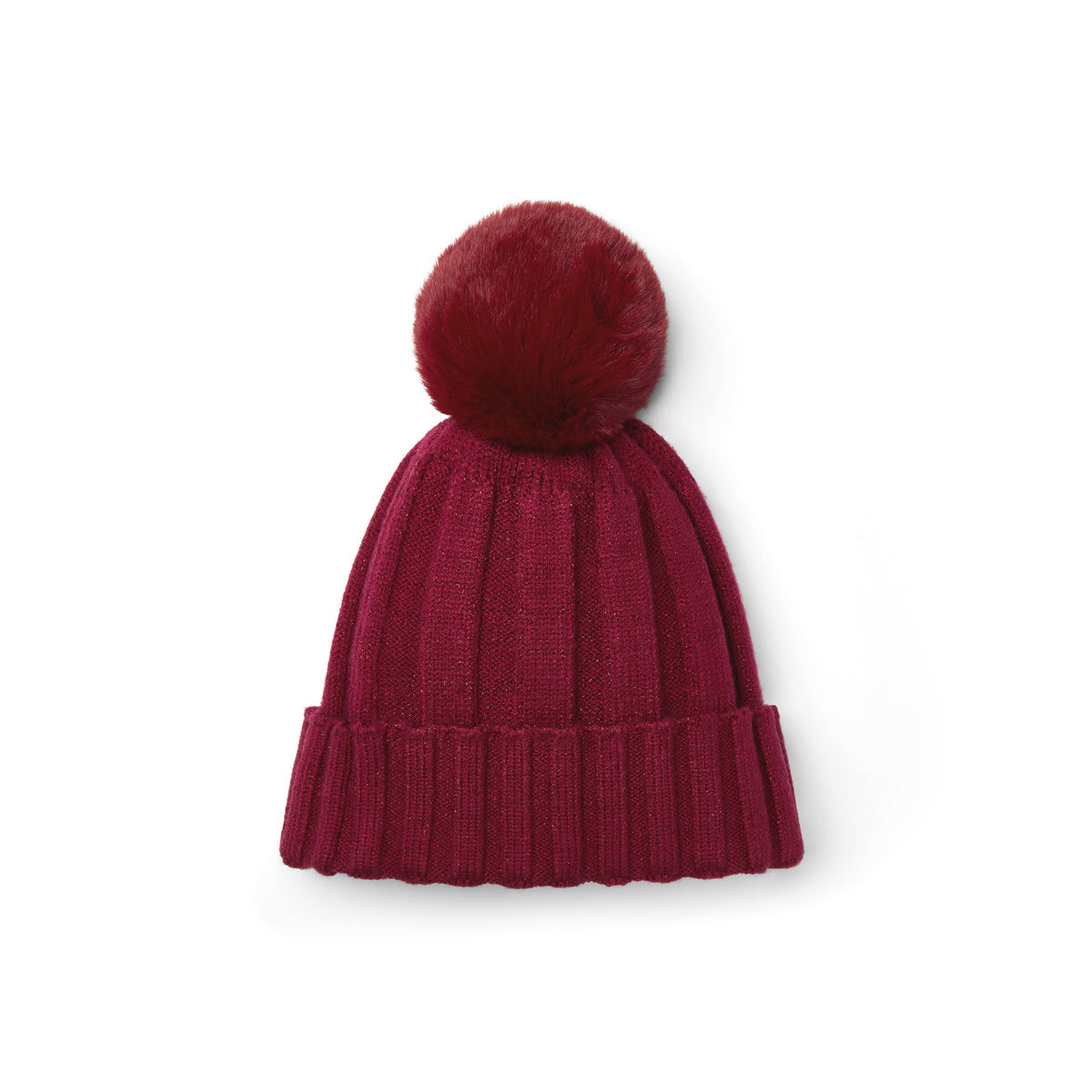 A'Dee - Burgandy pull on bobble hat