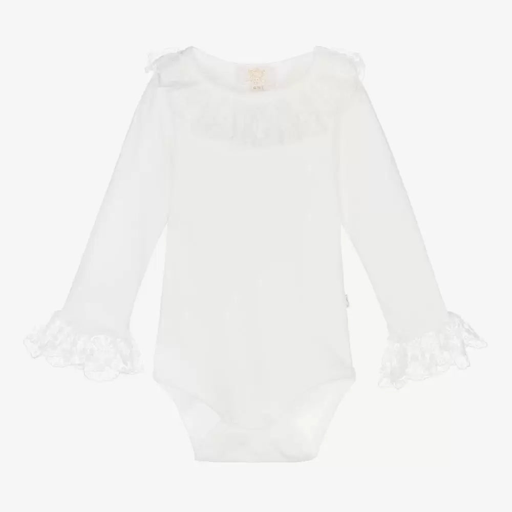 Caramelo Kids, bodyvest, Caramelo Kids - Ivory lace body suit, 034171