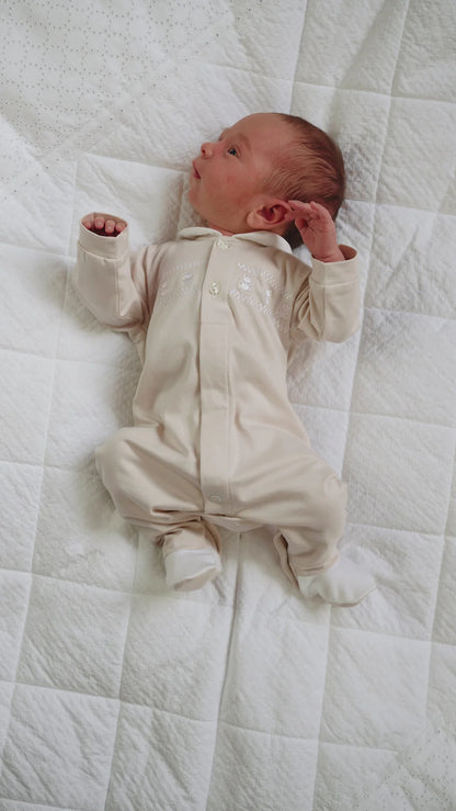 Emile et Rose - Beige all in one with hat, Jesse