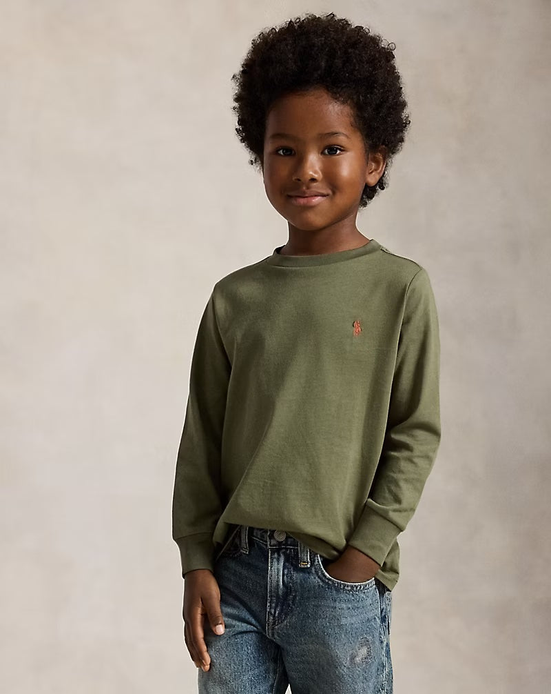 Ralph Lauren - Khaki long sleeved T-shirt (2yrs - 7yrs)