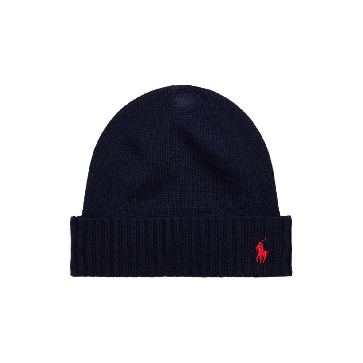 Ralph Lauren, Hats, Ralph Lauren - Black knit hat with red polo pony branding