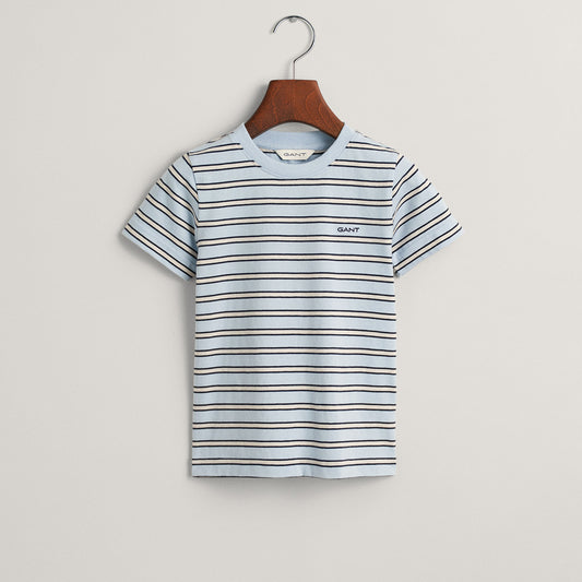 Gant, T-shirts, Gant - Pale blue stripe T-shirt