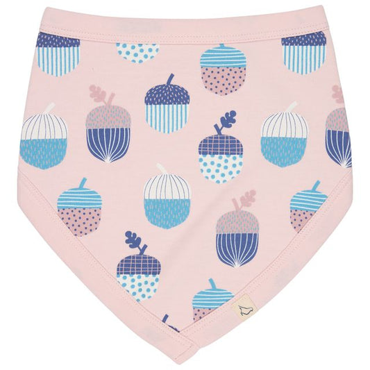 Pigeon Organics - Light pink reversible bib with acorn print