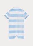 Ralph Lauren, All in ones, Ralph Lauren - Baby all in one, white and pale blue stripe