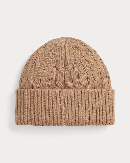 Ralph Lauren - Tan cable knit pull on hat