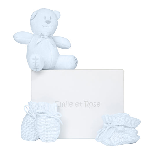 Emile et Rose - Gift box, Bootie set blue