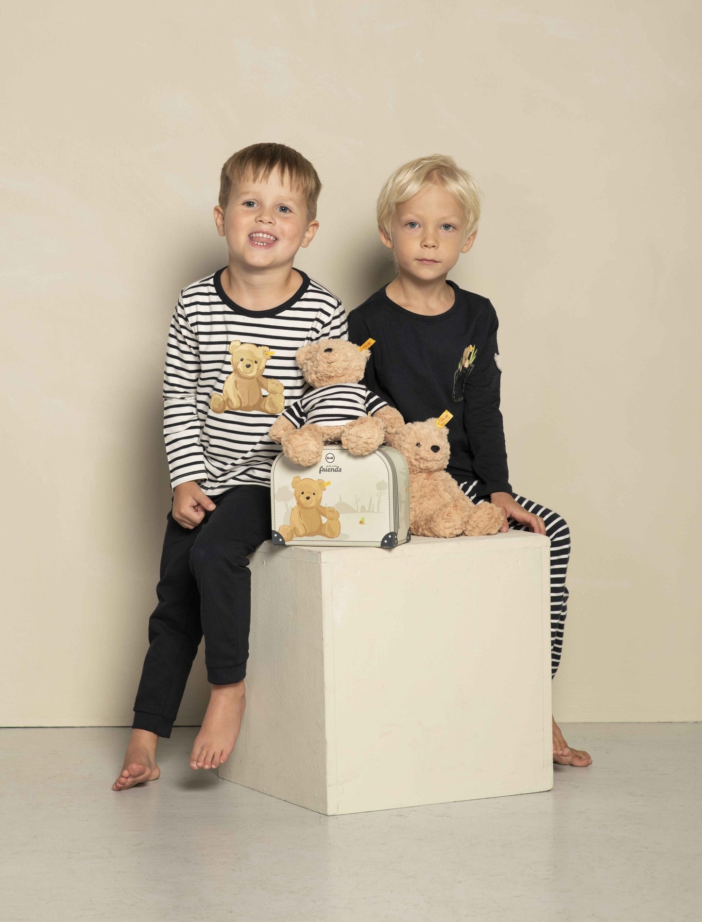 Steiff - Jimmy Bear in suitcase, 26cm
