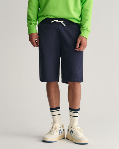 Gant, Shorts, Gant - Navy, shield, sweat shorts