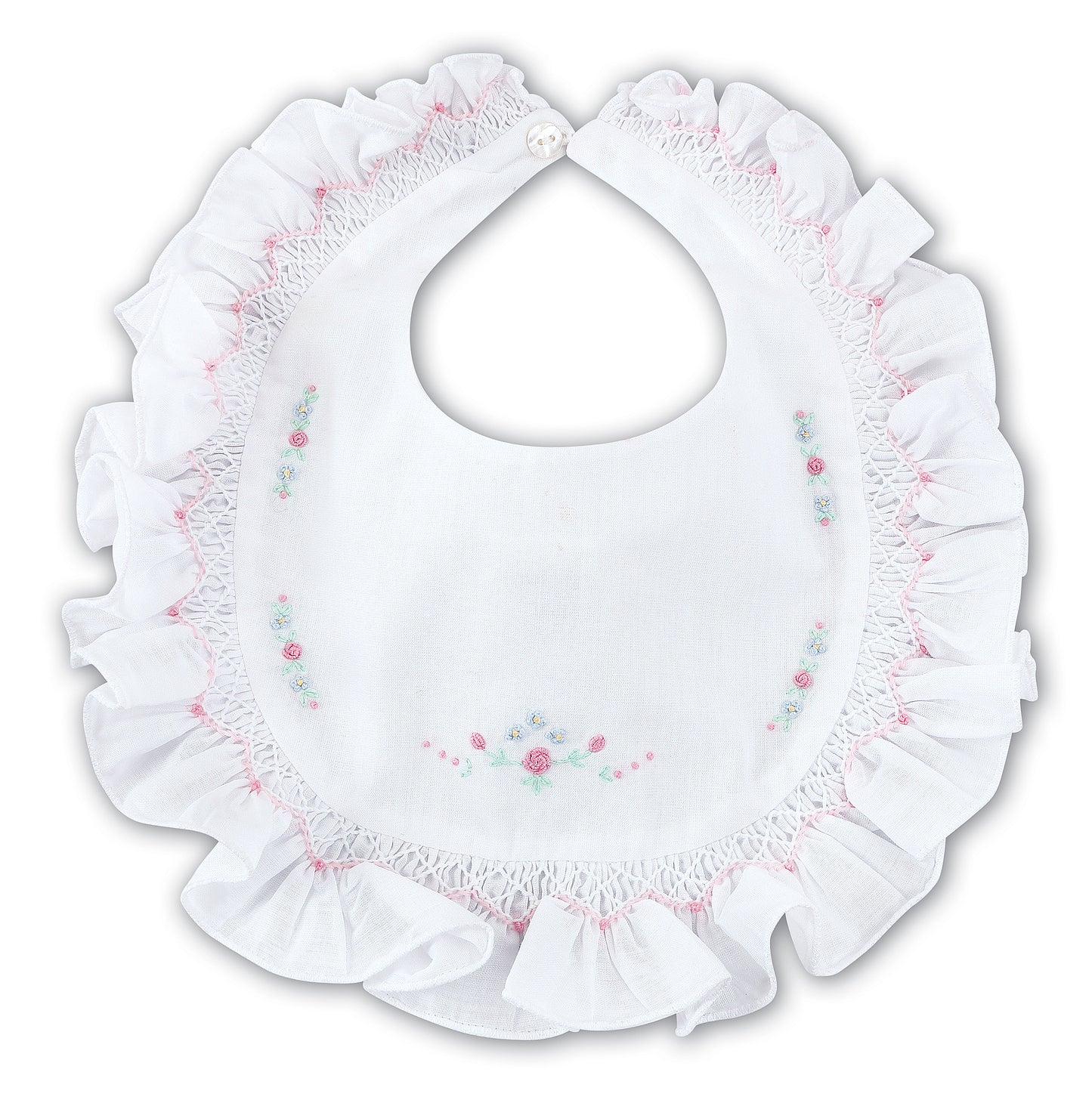 Sarah Louise, Accessories, Sarah Louise - Smocked Baby bib 003307P available in 4 colourways