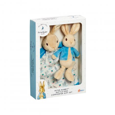 Rainbow Designs, comforter, Rainbow Designs - Peter Rabbit comforter/rattle gift set