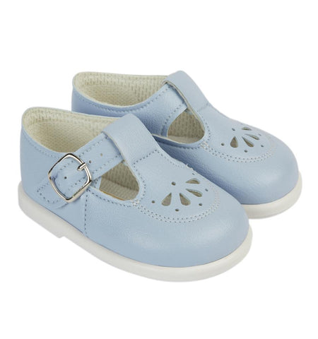 Early Days - first walker shoes H506, pale blue | Betty McKenzie