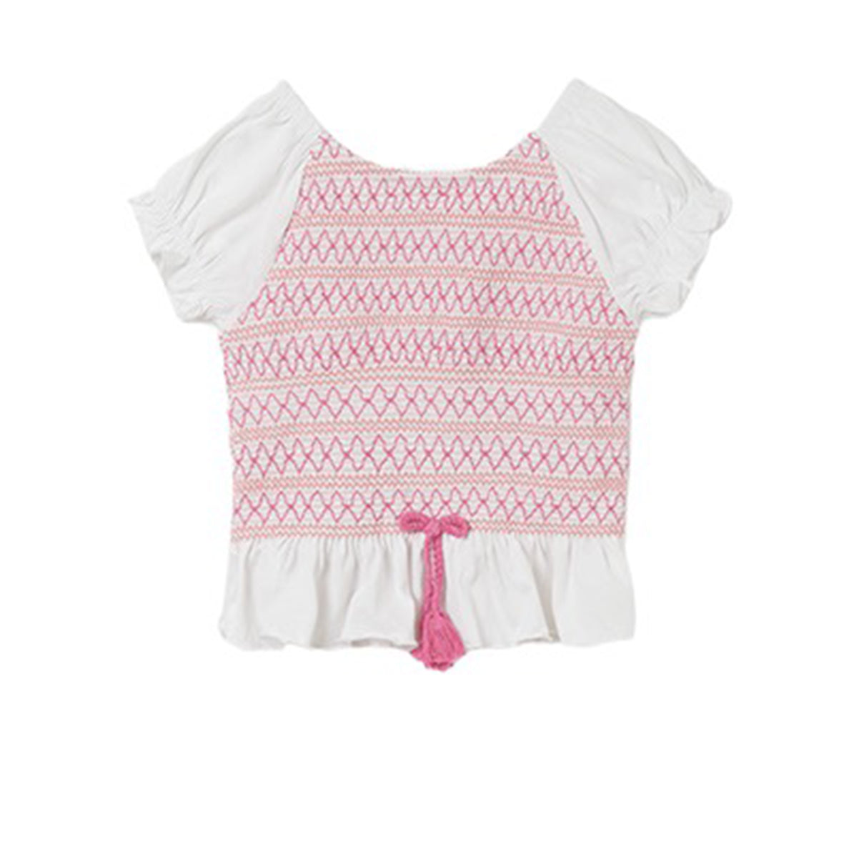 Mayoral, Tops, Mayoral - White and pink sun top, 6049