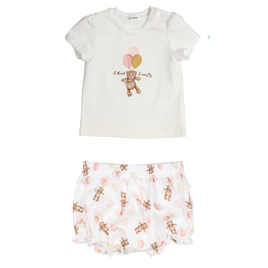 GYMP, 2 piece outfits, GYMP - 2piece shorts set, bear and balloon print