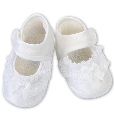 Sarah Louise - Christening shoes, White, 004424 | Betty McKenzie