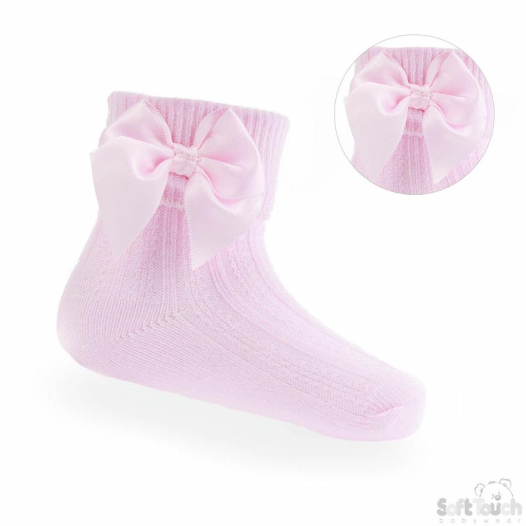 Betty Mckenzie, Socks, Soft Touch - ankle bow socks pink