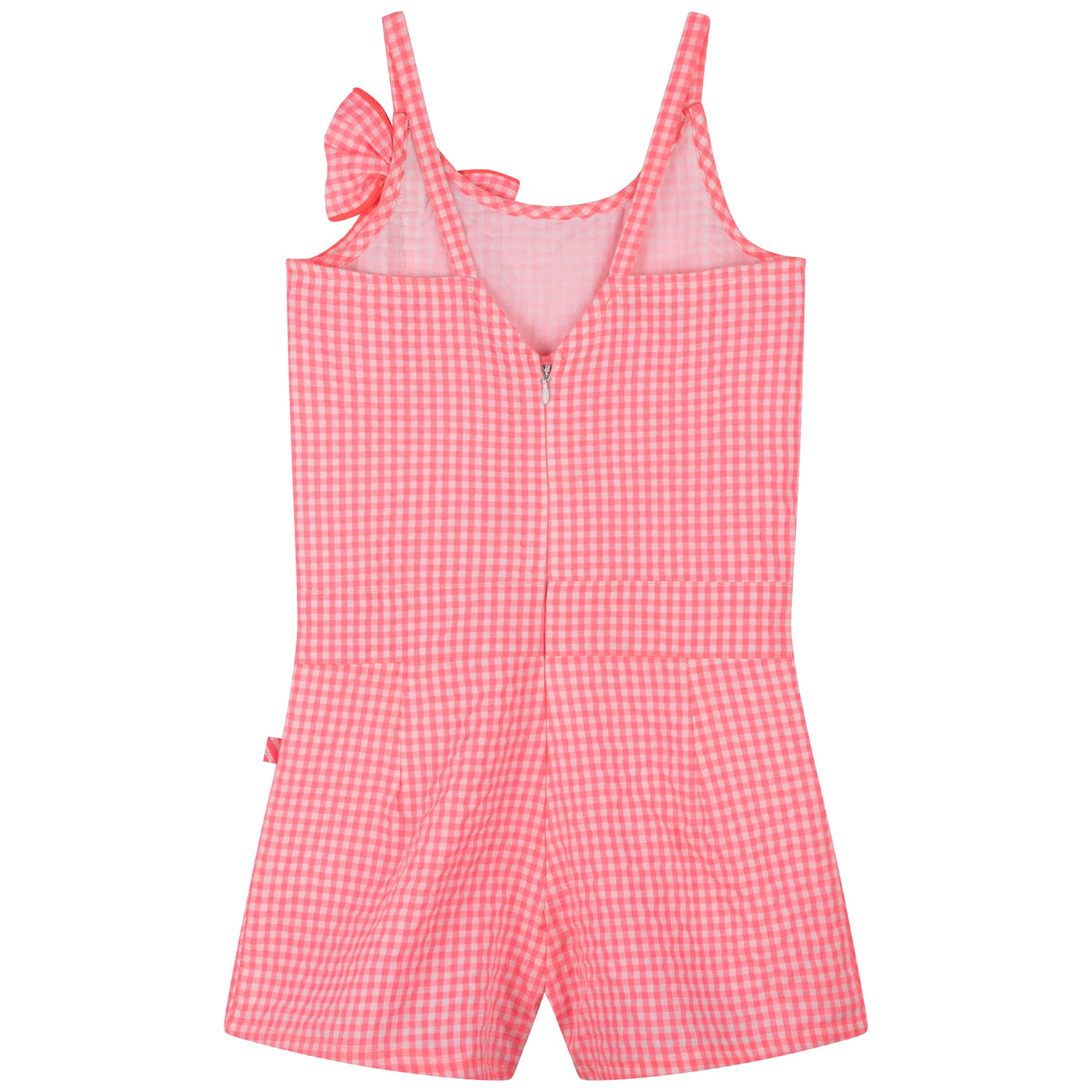 Billieblush, playsuit, Billieblush - Pink and white check playsuit, U14507