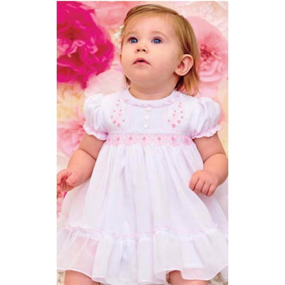 Sarah Louise, dresses, Sarah Louise - Hand smocked Dress, White