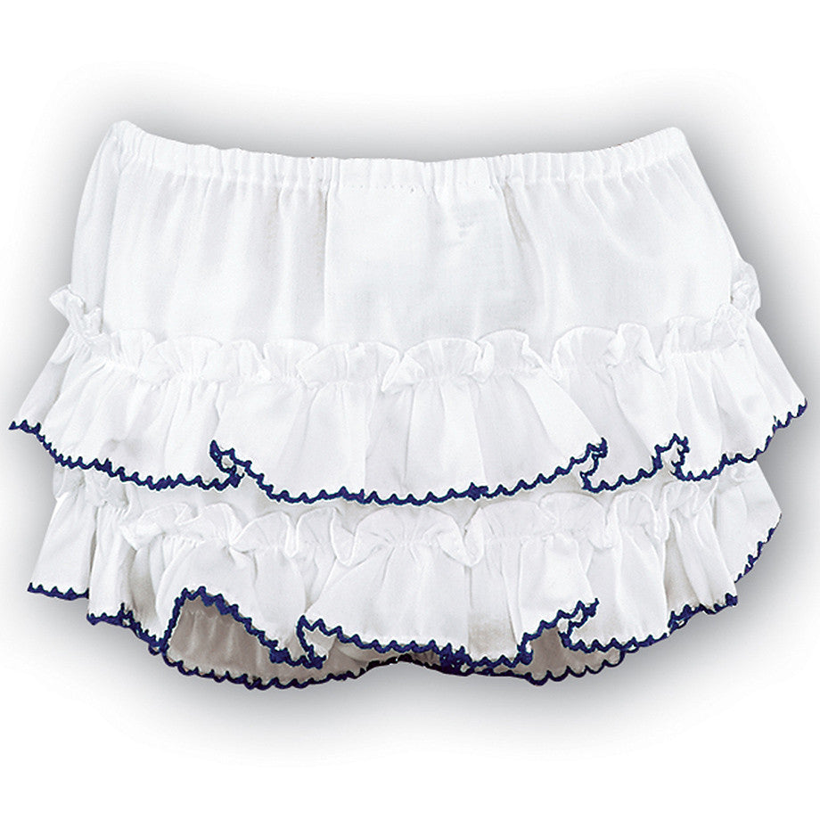 Sarah Louise, frilly pants, Sarah Louise - Frilly pants white/navy