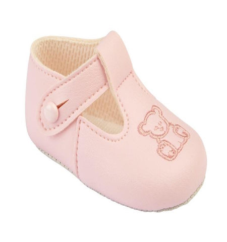 Early Days- baby pram shoe pink B117 | Betty McKenzie
