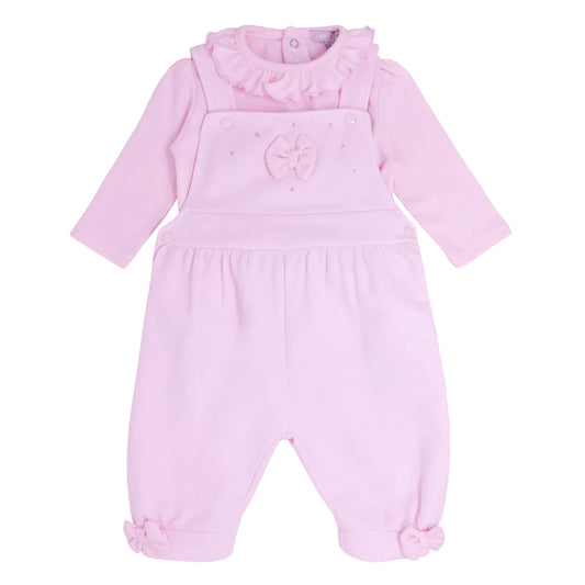 blues baby, Dungaree sets, blues baby - Pink 2 piece dungaree set, BB0622