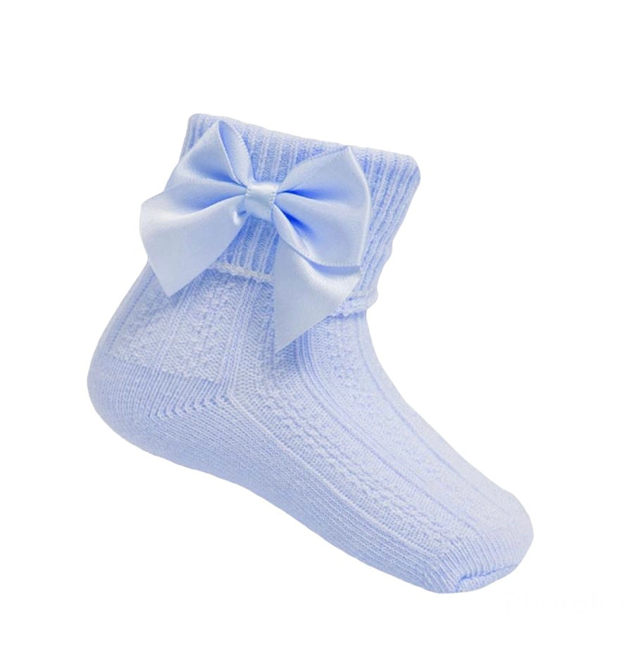 Betty Mckenzie, Socks, Soft Touch - ankle bow socks blue