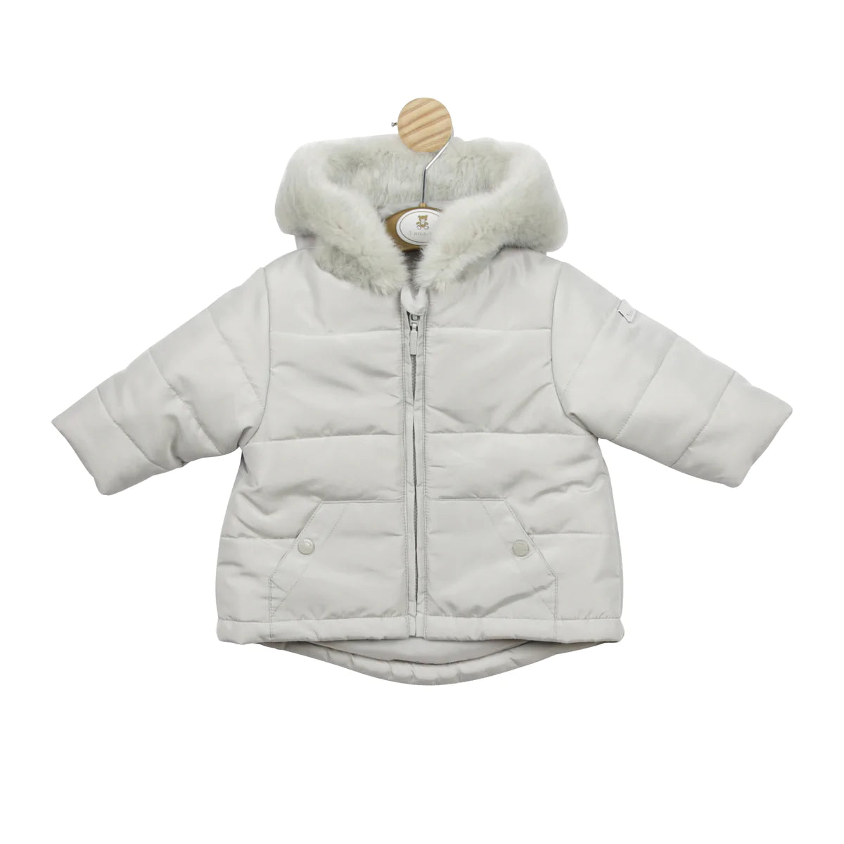 Mintini, Coats & Jackets, Mintini - Light grey jacket with hood