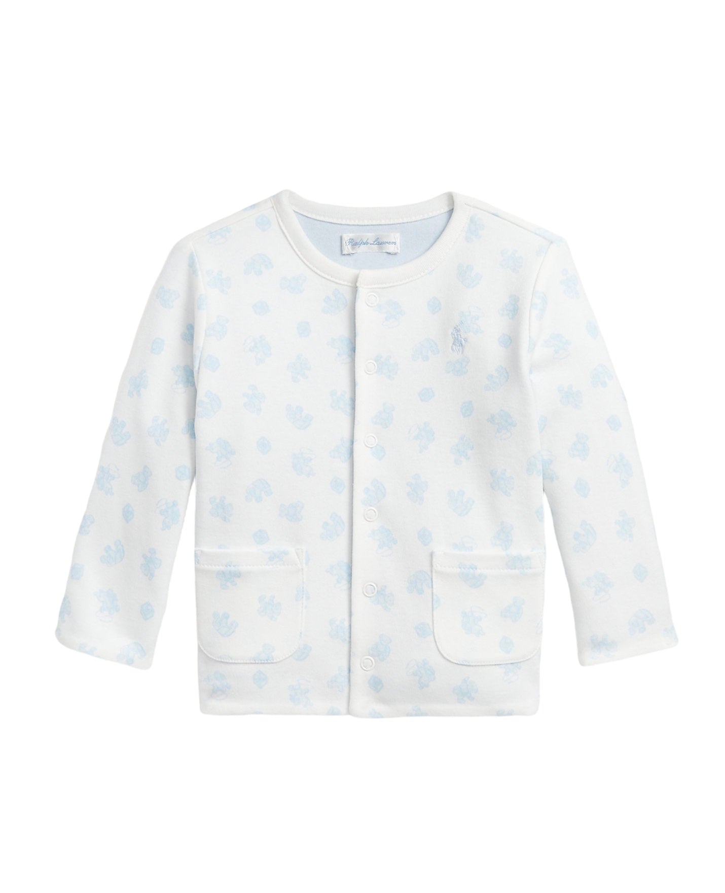 Ralph Lauren, jacket, Ralph Lauren - Reversible white and pale blue baby jacket