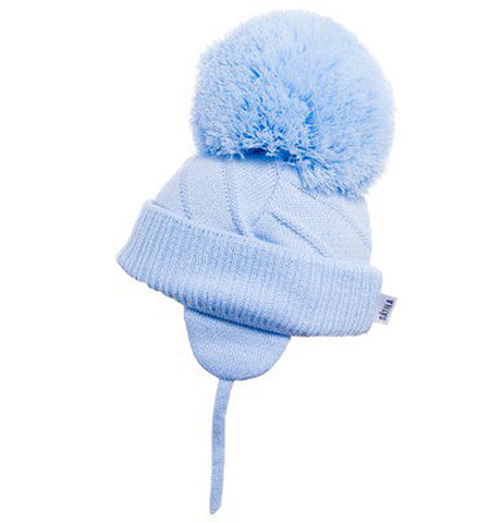 Satila - Jim C04801 light blue large bobble hat | Betty McKenzie