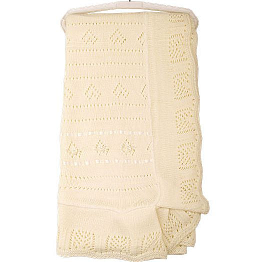 Betty Mckenzie, shawl, BeBo - baby shawl, white / cream