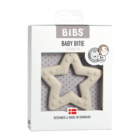 Bibs, teether, Bibs - Baby bitie teething toy star, ivory