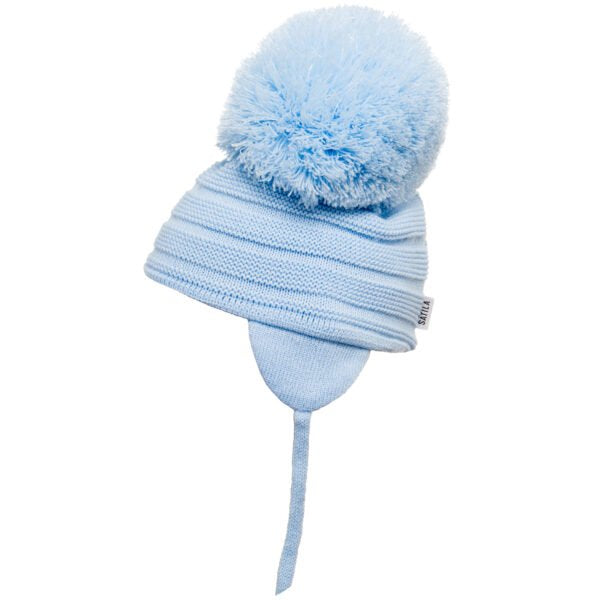 Satila, Hat, Satila  - Pom pom hat, Purl, blue