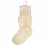 Betty Mckenzie, Socks, Soft Touch - ankle bow socks lemon
