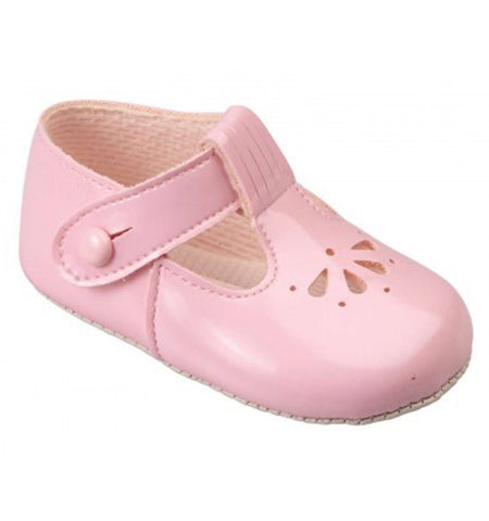 Baypods, shoes, Baypods - pink patent pram shoe B617