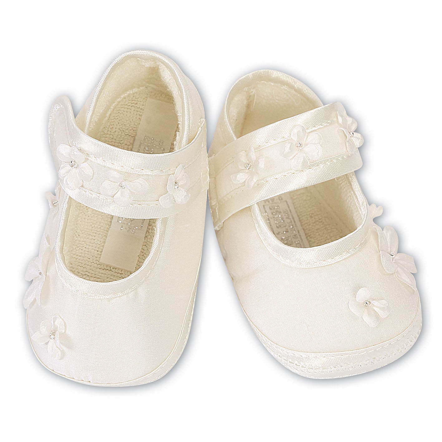 Sarah Louise, shoe, Sarah Louise - Ivory pram shoes  004437