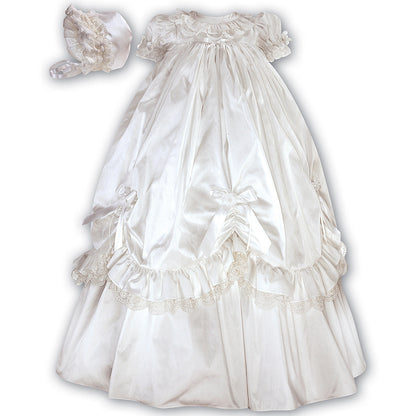 Sarah Louise, Christening gown, Sarah Louise - Silk Christening gown, ivory, 6 months 001144