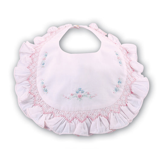 Sarah Louise, Accessories, Sarah Louise - Smocked Baby bib 003307P available in 4 colourways