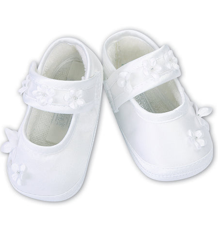 Sarah Louise - white pram shoes  004437 | Betty McKenzie