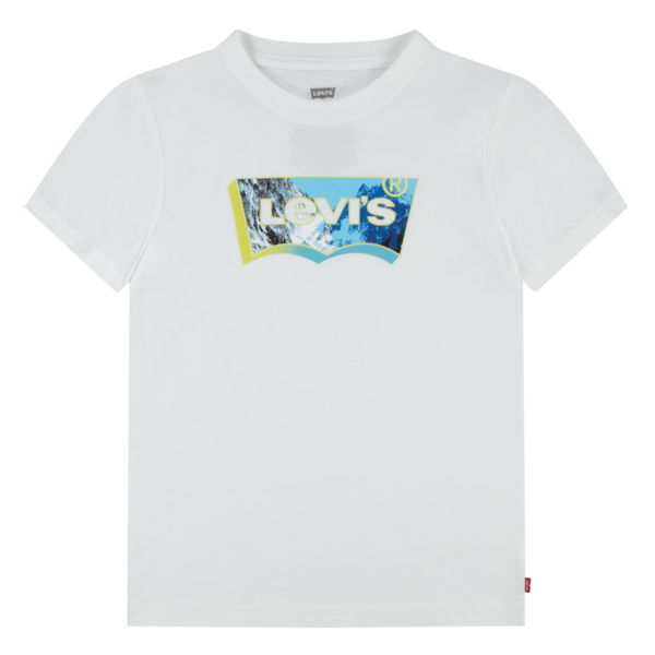 Levi's, T-Shirts, Levi's - White T-shirt, Mountain LEVIS branding printo